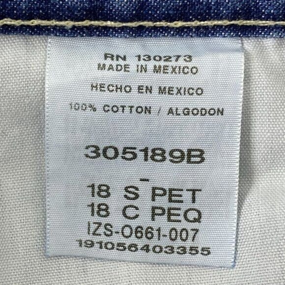 Lee Women’s size 18 Short Relaxed Fit Straight Leg Blue Denim Jeans 40 x 28 - Picture 9 of 10